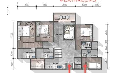 3 bedroom with dsq layout