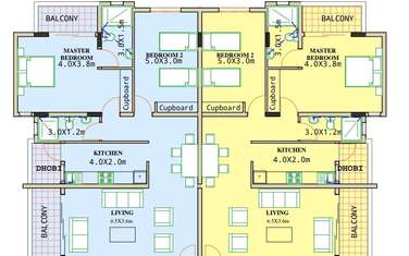 2 Bed Apartment with En Suite in Mombasa Island