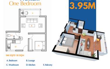 1 Bed Apartment with Swimming Pool at Mirema Lane