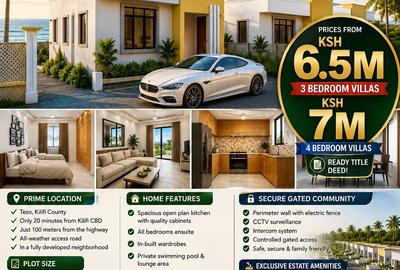 4 Bed Villa with En Suite in Nyali Area