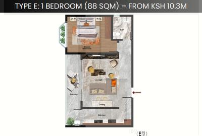1 Bed Apartment with En Suite in Westlands Area
