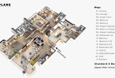 3 Bed Apartment with En Suite at As156 - 4