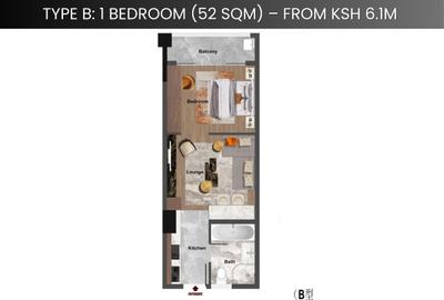 1 Bed Apartment with En Suite in Westlands Area