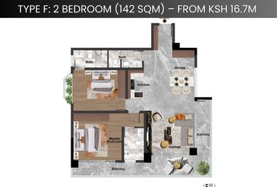 Studio Apartment with Swimming Pool in Westlands Area - 4