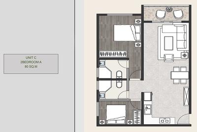 2 Bed Apartment with Swimming Pool in Kilimani