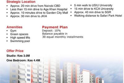 Studio Apartment with Borehole in Kasarani - 2