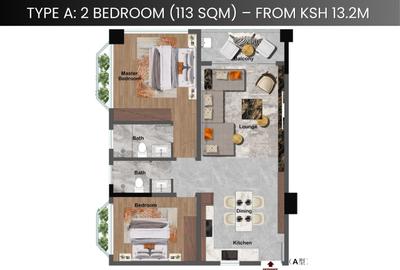 1 Bed Apartment with En Suite in Westlands Area