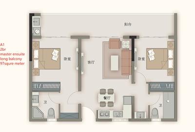 Studio Apartment with Swimming Pool in Kileleshwa - 2