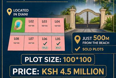 0.25 ac Land at Diani
