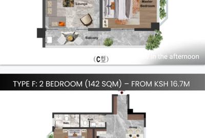 2 Bed Apartment with Swimming Pool at Peponi Road