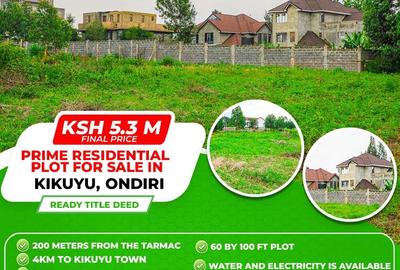 600 m² Residential Land at Ondiri