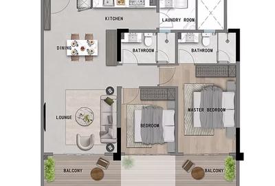 2 Bed Apartment with Swimming Pool in Riverside - 2