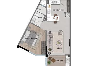 1 Bed Apartment with Swimming Pool in Riverside - 3