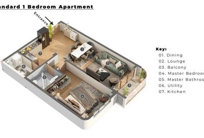 1 Bed Apartment with En Suite at Parklands - 2