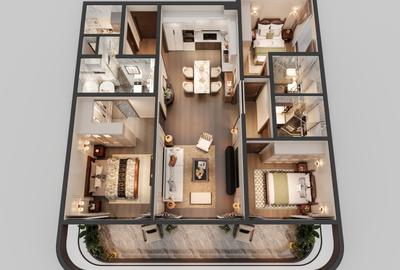 Serviced 3 Bed Apartment with Staff Quarters in Riverside - 4