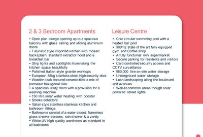 3 Bed Apartment with Swimming Pool in Tatu City