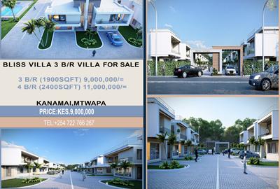 3 Bed Villa with En Suite at Kanamai Area