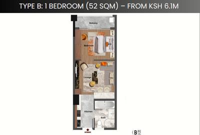 1 Bed Apartment with En Suite in Westlands Area