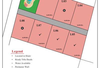 1,012 m² Residential Land in Diani - 2