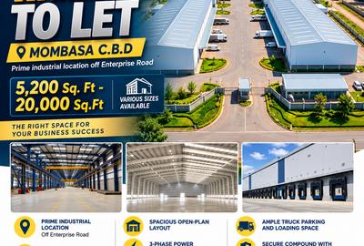 Warehouse with Backup Generator in Mombasa CBD