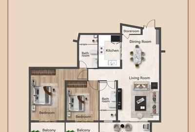 1 Bed Apartment with Swimming Pool in Kileleshwa - 2