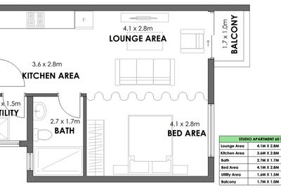 Studio Apartment with En Suite at Riverside Drive - 2