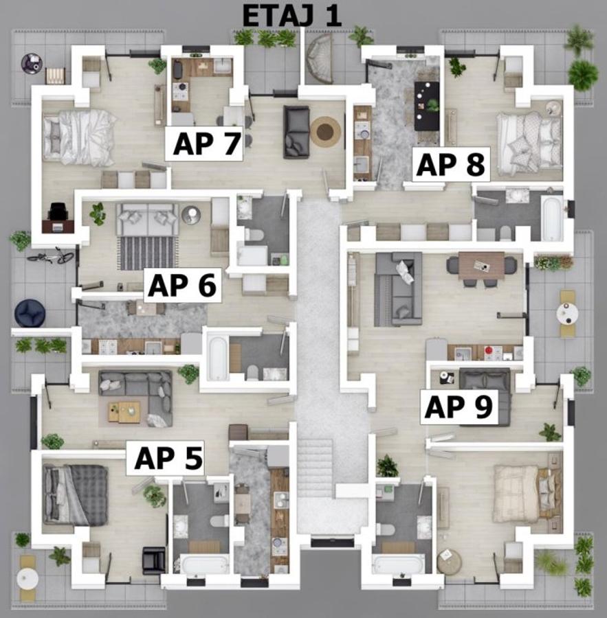 Apartament 3 camere pe strada Oasului in bloc de 1-2-3 camere. Dezvoltator. - 8