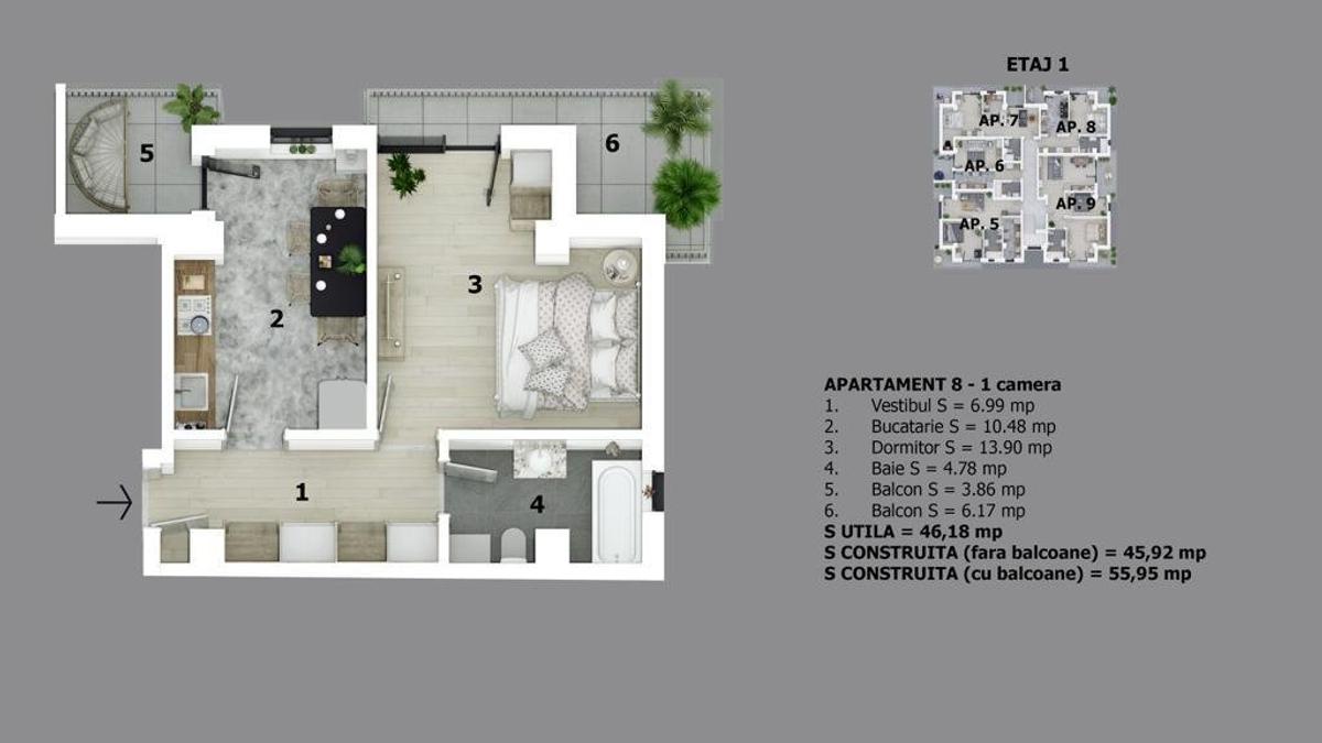 Apartament 3 camere pe strada Oasului in bloc de 1-2-3 camere. Dezvoltator. - 4