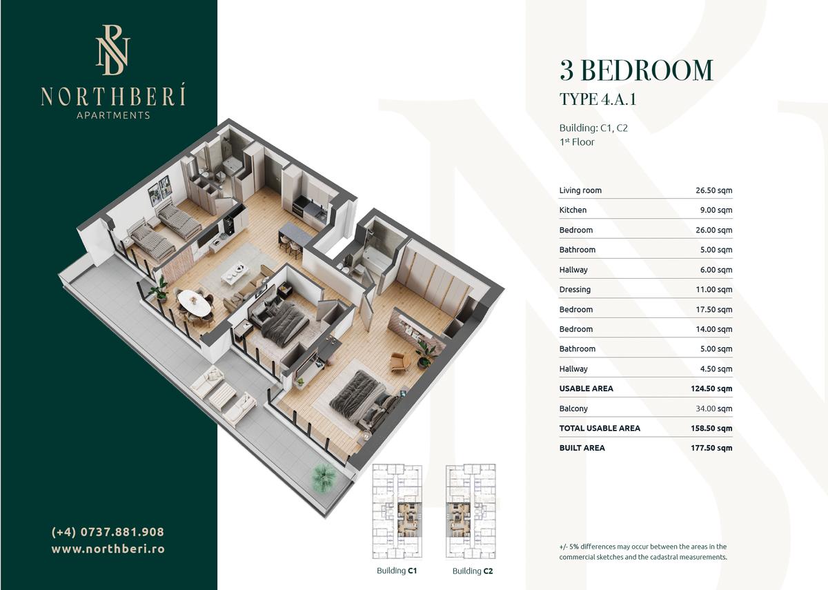 Northberi Apartments, zona Băneasa, București - 4