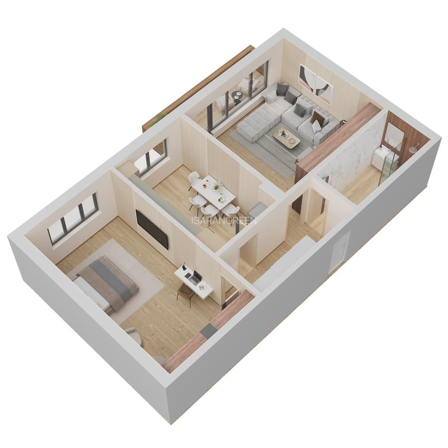 Locatie Premium, 2 camere decomandat 73.59 mp, Design și Confort in zona Coresi - 9