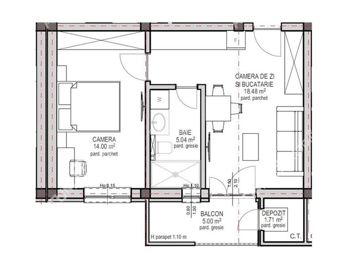 Apartament cu 2 camere si balcon la etajul 1 zona Lacul lui Binder - 4