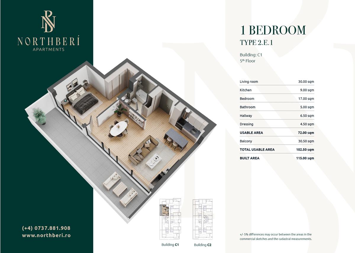 Northberi Apartments, zona Băneasa, București - 7