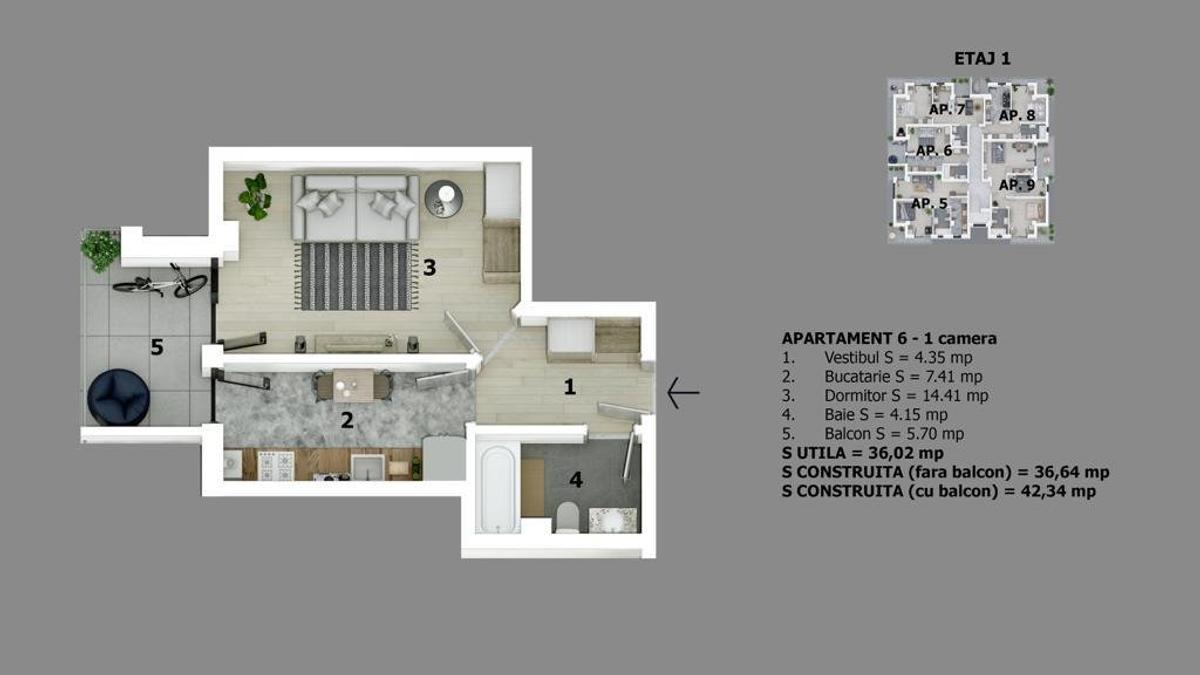 Apartament 3 camere pe strada Oasului in bloc de 1-2-3 camere. Dezvoltator. - 9