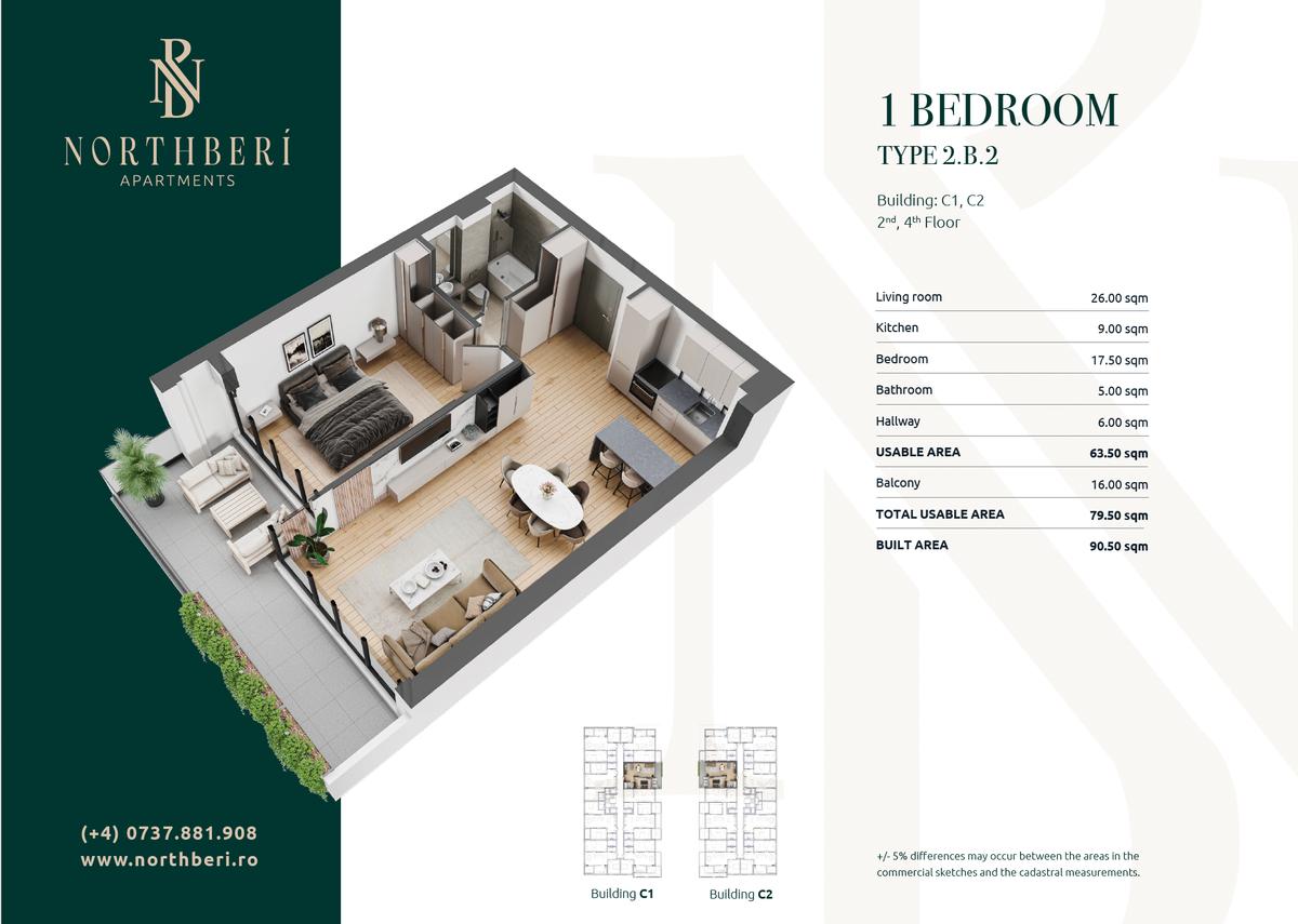 Northberi Apartments, zona Băneasa, București - 6