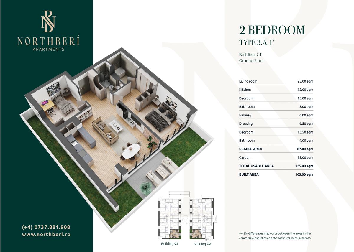 Northberi Apartments, zona Băneasa, București - 15