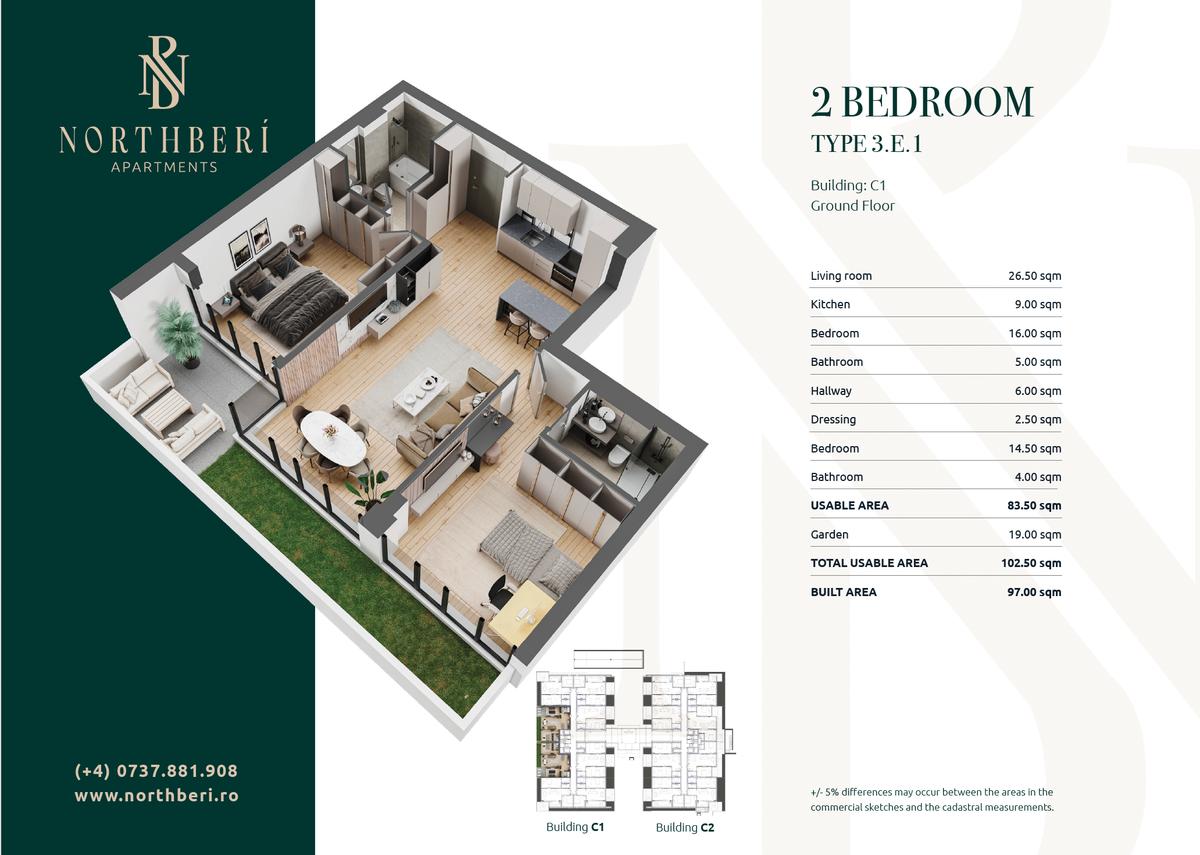 Northberi Apartments, zona Băneasa, București - 13