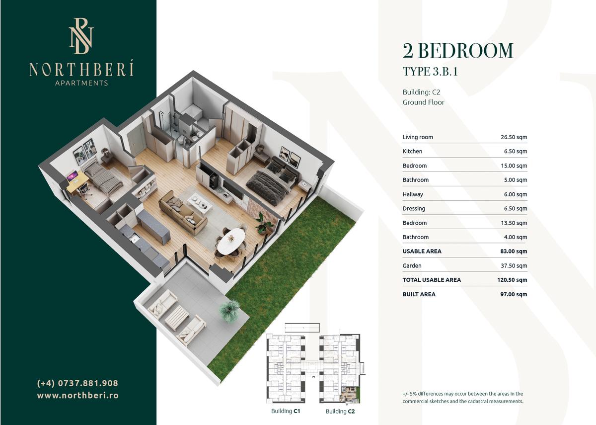 Northberi Apartments, zona Băneasa, București - 12