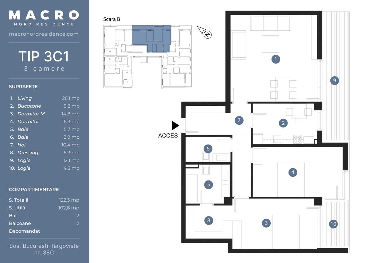 Macro Nord Residence, zona Bucureștii Noi, București - 10