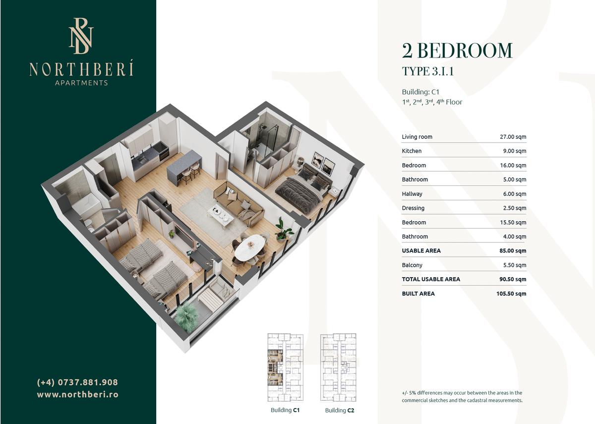 Northberi Apartments, zona Băneasa, București - 3