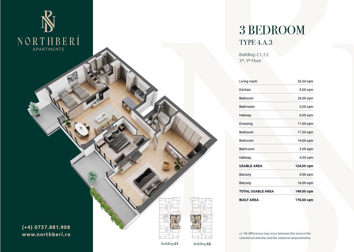 Northberi Apartments, zona Băneasa, București - 10