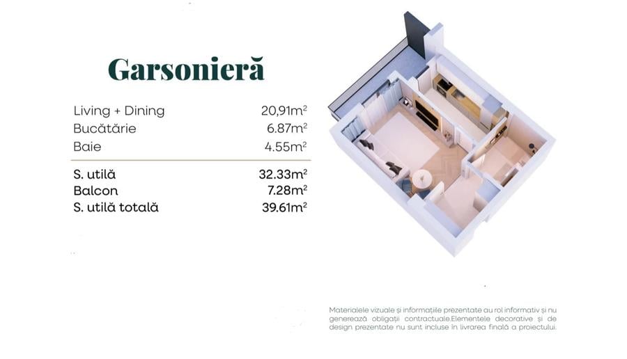 Garsoniera decomandată/40 mp/7 minute metrou Berceni/PISCINA INTERIOARA