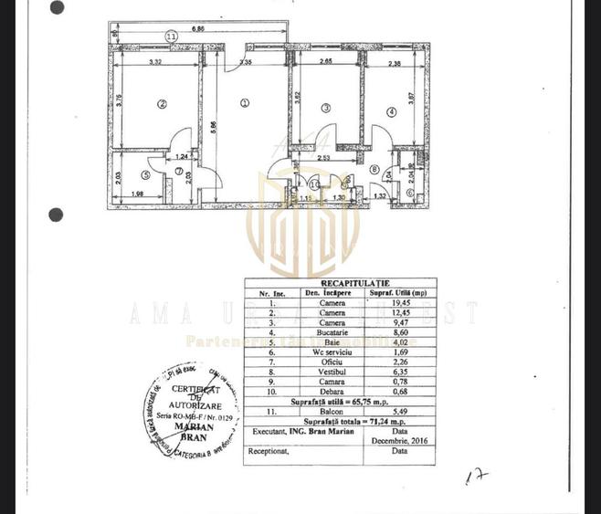 Apartament 3 camere  Piata Rahova  bloc stradal - 1