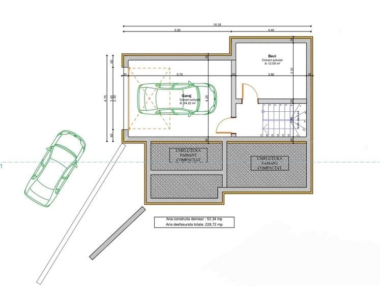 Casa individuala, 4 dormitoare, 160mp, garaj, 545mp teren, Dezmir