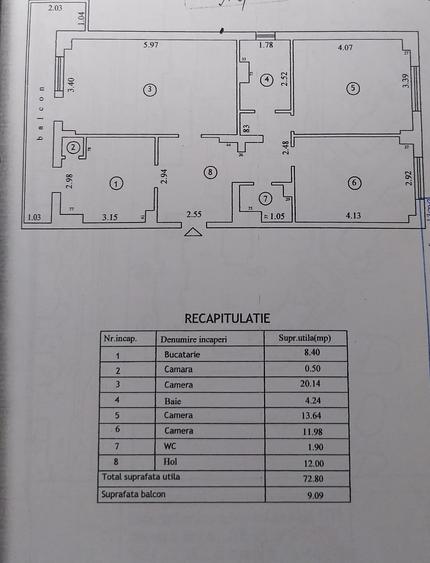 - Spatios! Apartament 3 camere decomandat, ans. Dorobantilor.