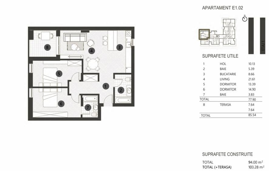 Apartament 3 camere in proiect rezidential premium - Barbu Vacarescu, Bucuresti