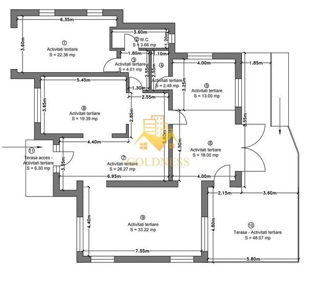 Casa cu teren 2000 m si front 35 ml in Buna Ziua, zona Grand Hotel It.
