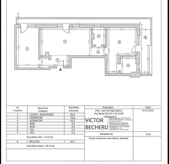 Apartament 3 camere zona Tomis Plus