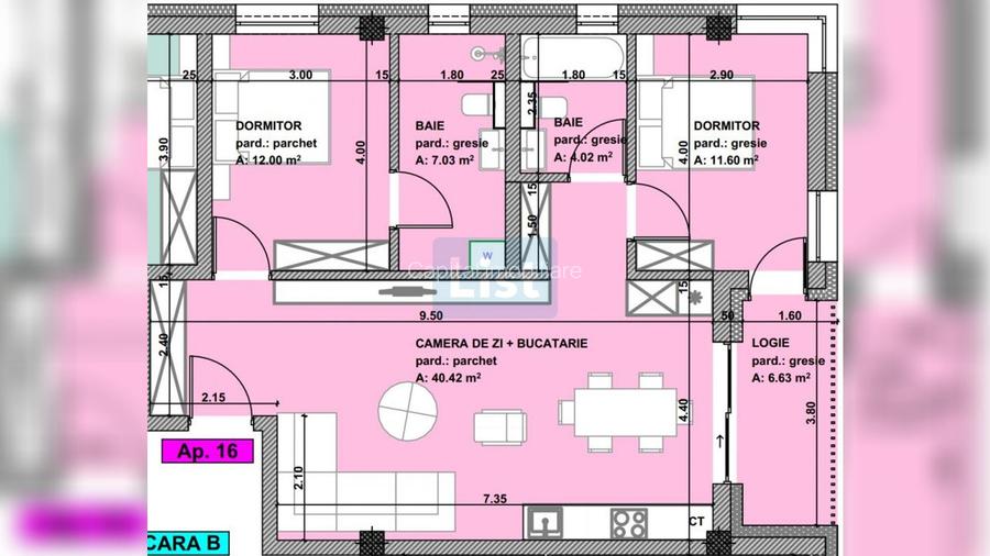 Apartament de vanzare bloc nou, 3 camere, 98mpc, Centru Vechi, comision 0%