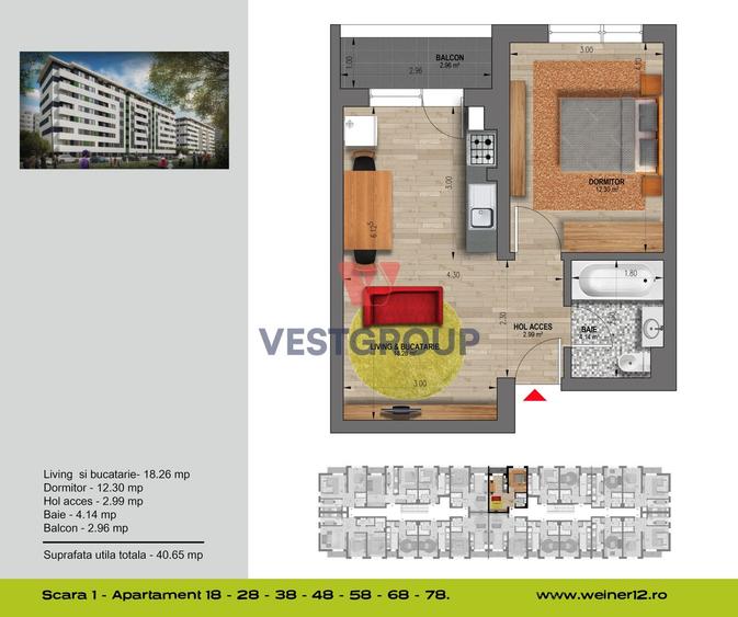 Apartament 2 Camere Weiner Residence Militari Direct Dezvoltator