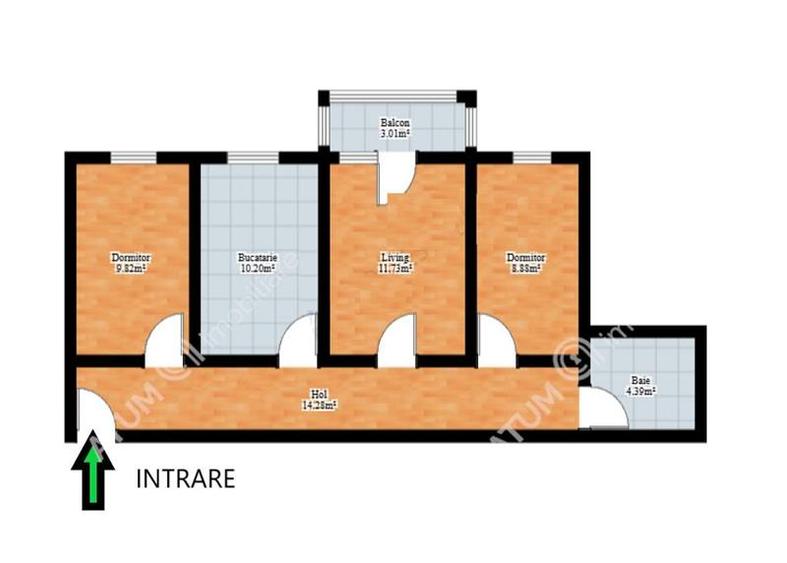 Apartament 3 camere si balcon in zona Ciresica din Sibiu
